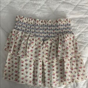 Katie J NYC Pink and Red Bubble Mini Skirt